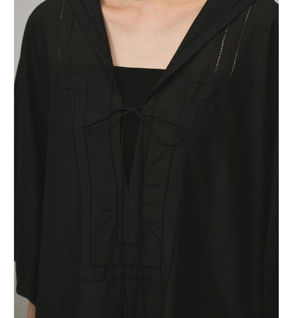 SALON adam et rope'「コットンシルクフードカフタンワンピース」|ワンピース|
