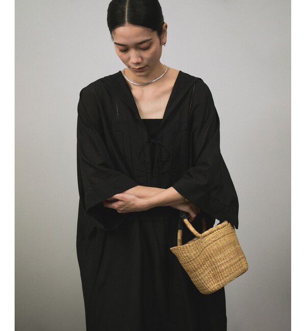 SALON adam et rope'「コットンシルクフードカフタンワンピース」|ワンピース|