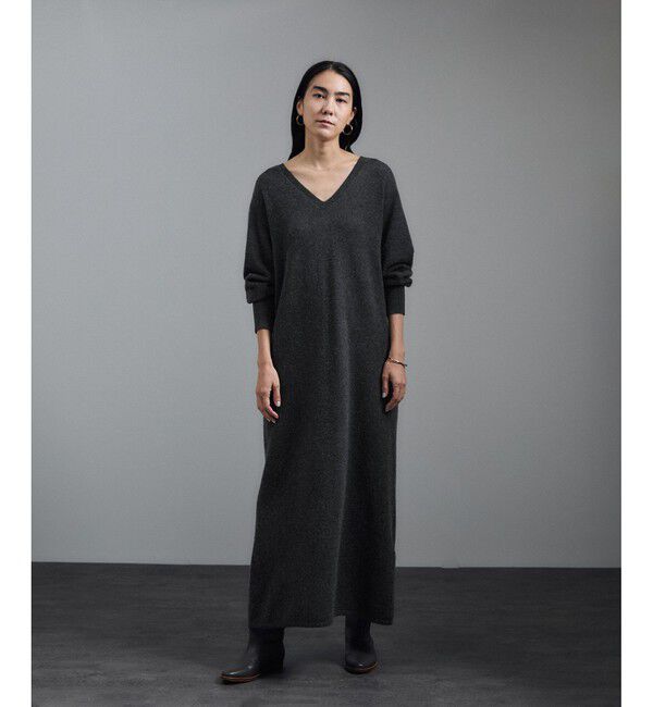 SALON adam et rope'「カシミヤニットVネックワンピース」|ワンピース|