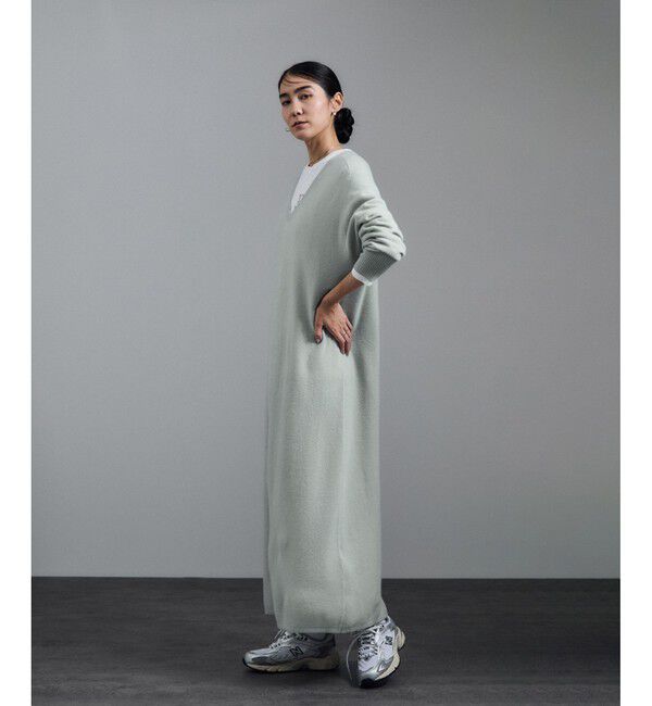 SALON adam et rope'「カシミヤニットVネックワンピース」|ワンピース|