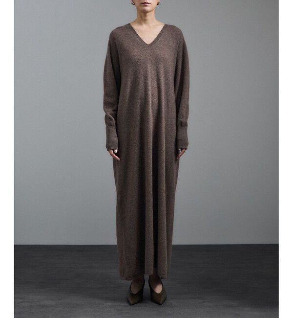 SALON adam et rope'「カシミヤニットVネックワンピース」|ワンピース|