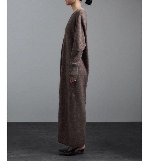 SALON adam et rope'「カシミヤニットVネックワンピース」|ワンピース|