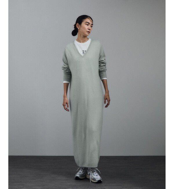 SALON adam et rope'「カシミヤニットVネックワンピース」|ワンピース|