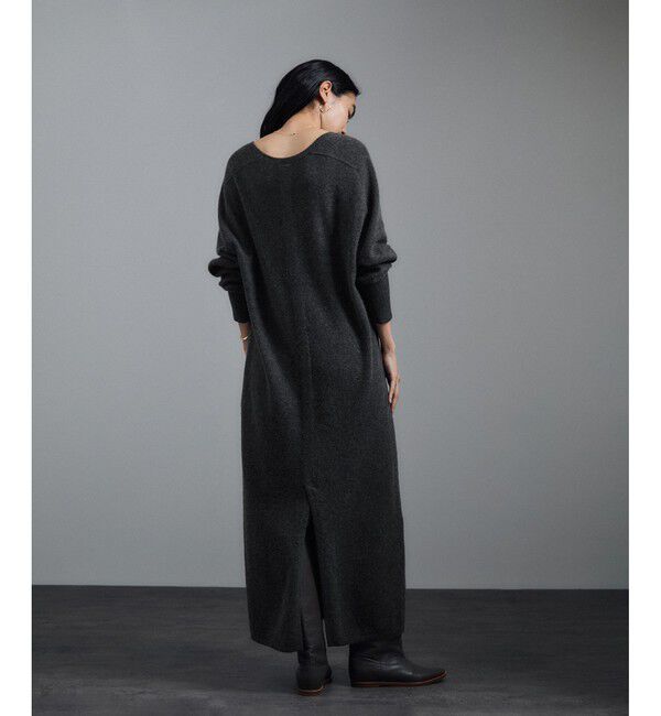 SALON adam et rope'「カシミヤニットVネックワンピース」|ワンピース|