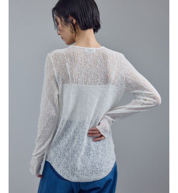 SALON adam et rope'「カーリーレースロングスリーブTシャツ」|Tシャツ・カットソー|