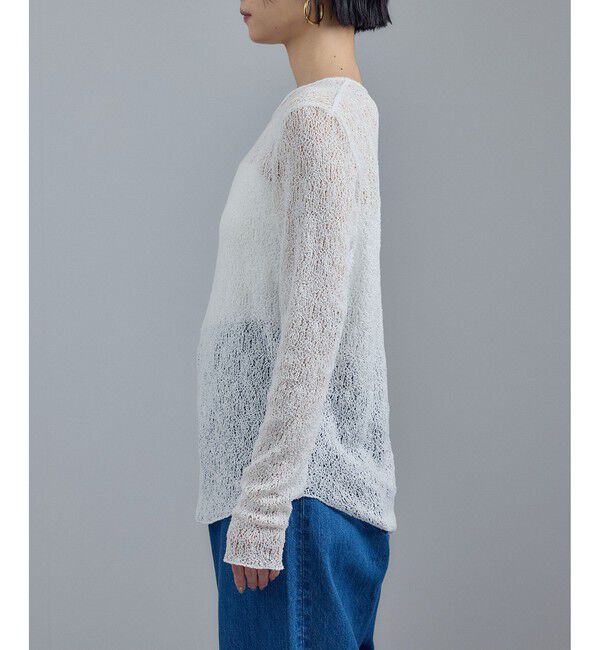 SALON adam et rope'「カーリーレースロングスリーブTシャツ」|Tシャツ・カットソー|