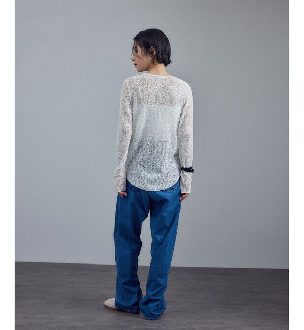 SALON adam et rope'「カーリーレースロングスリーブTシャツ」|Tシャツ・カットソー|