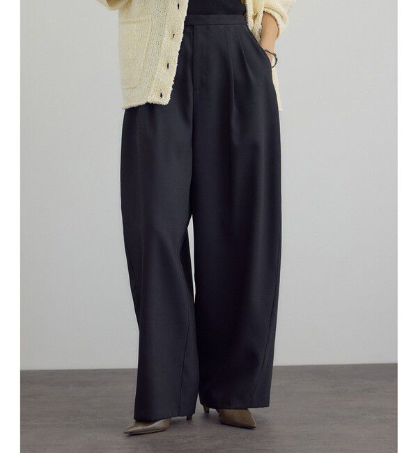 SALON adam et rope'「トレビラツイルカービーパンツ」|チノ|ブラック(01)