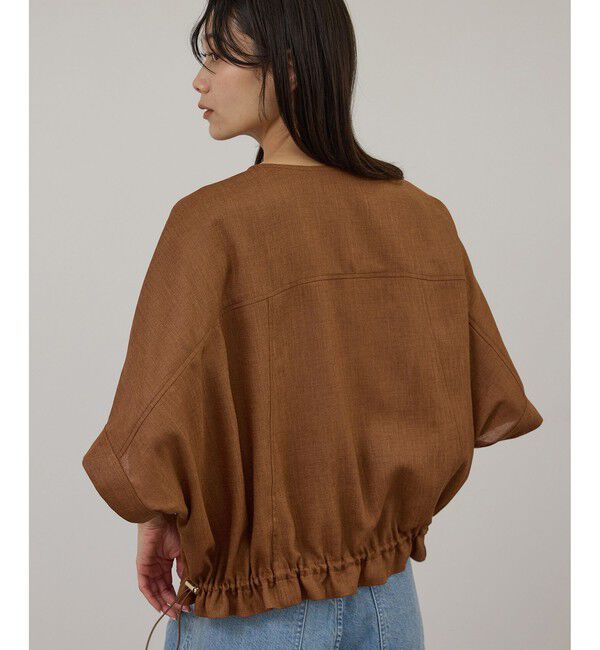 SALON adam et rope'「【WEB限定】ハーフスリーブドロストライトブルゾン」|ブルゾン・スタジャン|