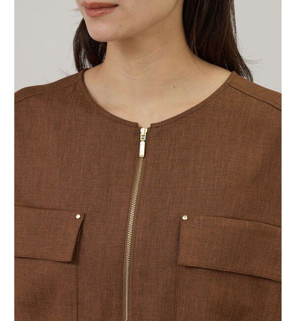 SALON adam et rope'「【WEB限定】ハーフスリーブドロストライトブルゾン」|ブルゾン・スタジャン|