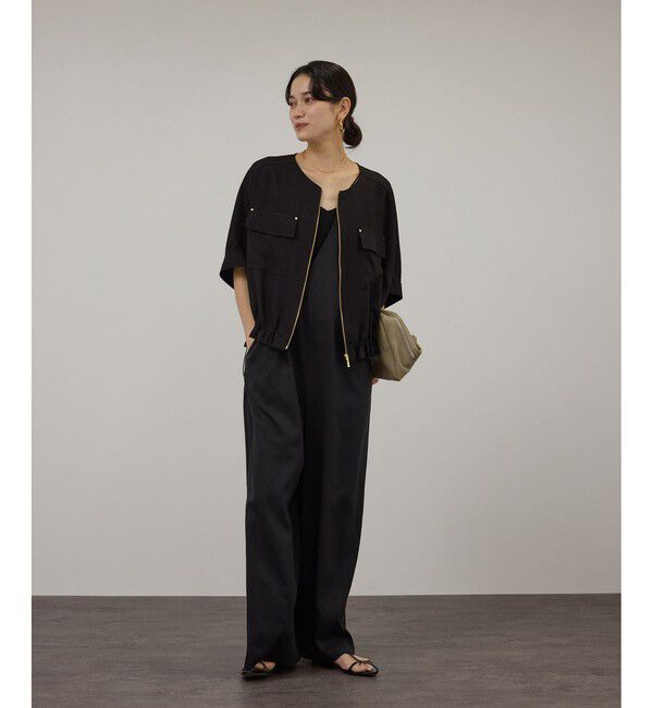 SALON adam et rope'「【WEB限定】ハーフスリーブドロストライトブルゾン」|ブルゾン・スタジャン|