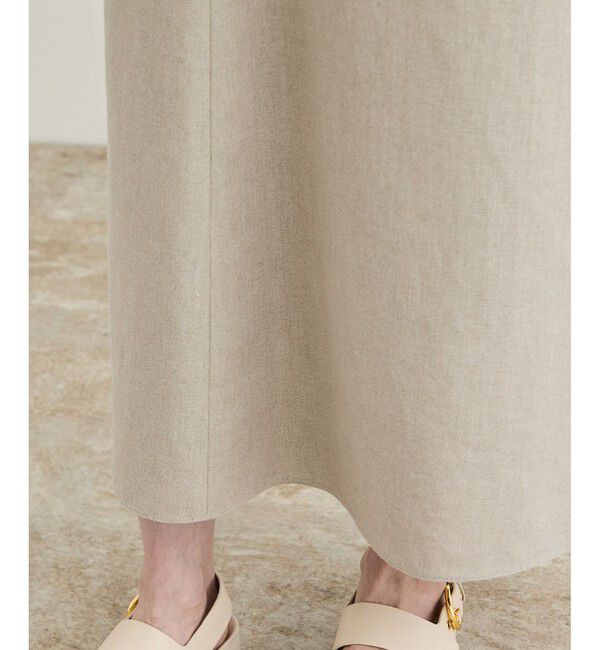 ROPE「尾州リネン ディープＶネックフレアワンピース」|ワンピース|