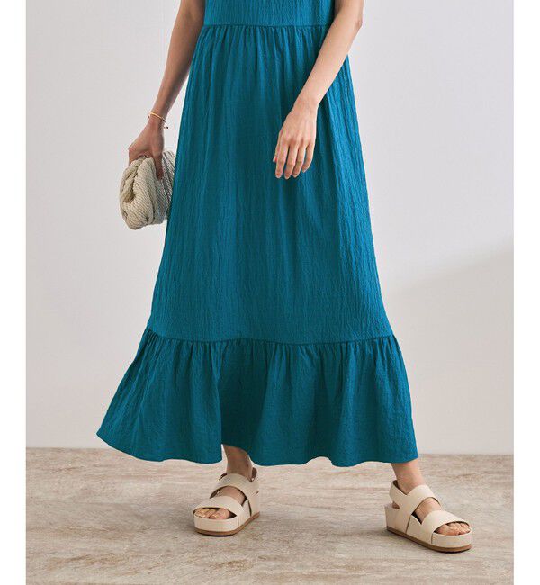 ROPE「【WEB・一部店舗限定】バックシャンティアードワンピース/洗える」|ワンピース|