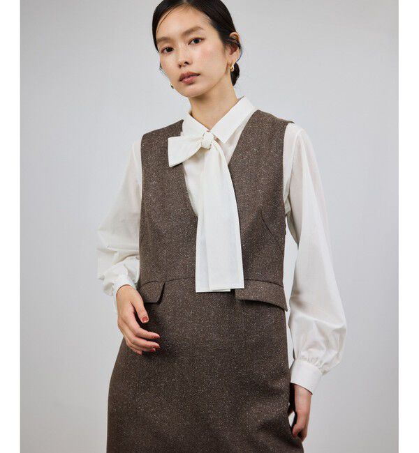 ROPE「スノーツイードジャンパースカート/イージーケア」|ワンピース|