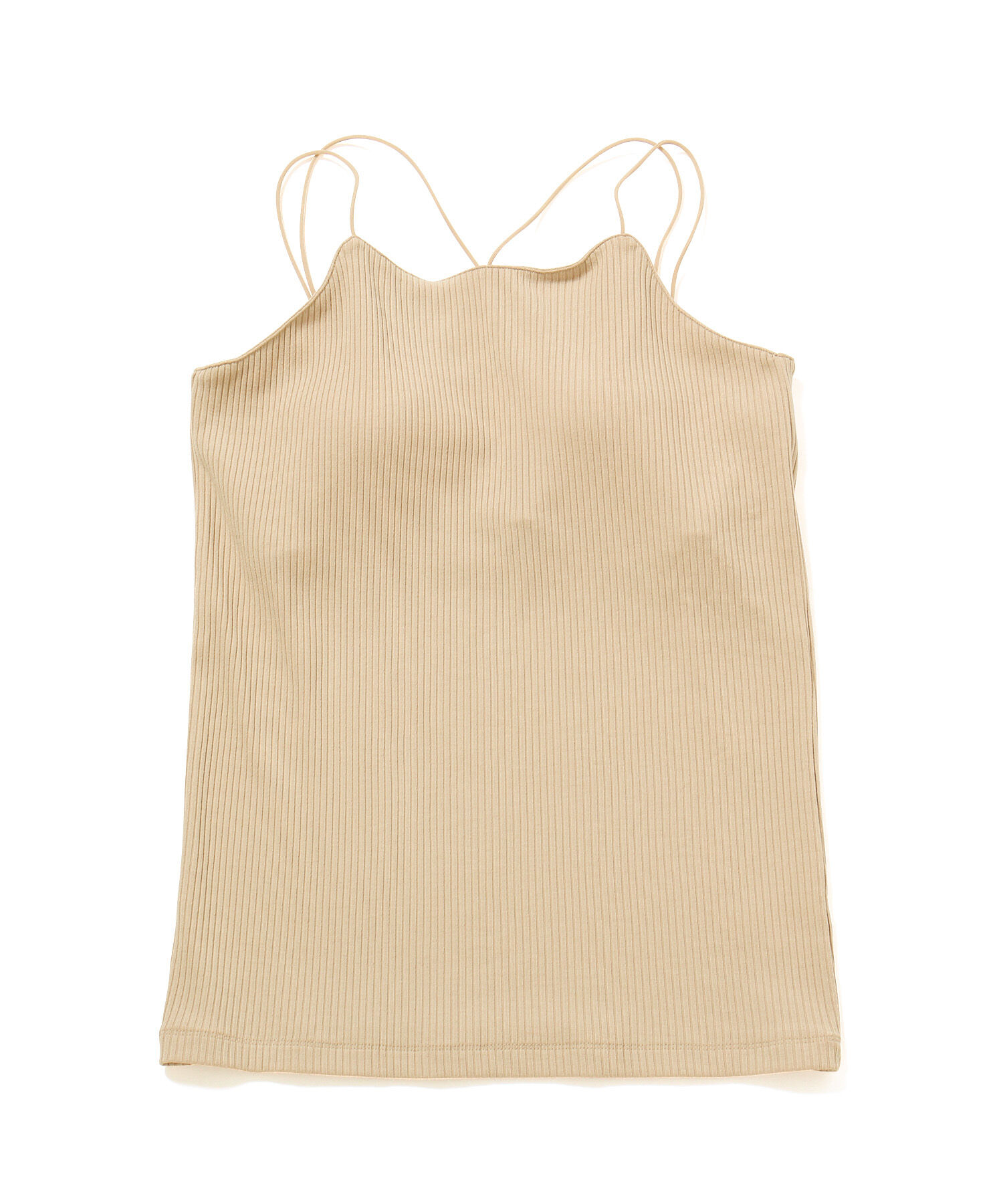 Rope&rsquo;Picnic「コード使いカップ付きリブキャミインナー」|キャミソール|