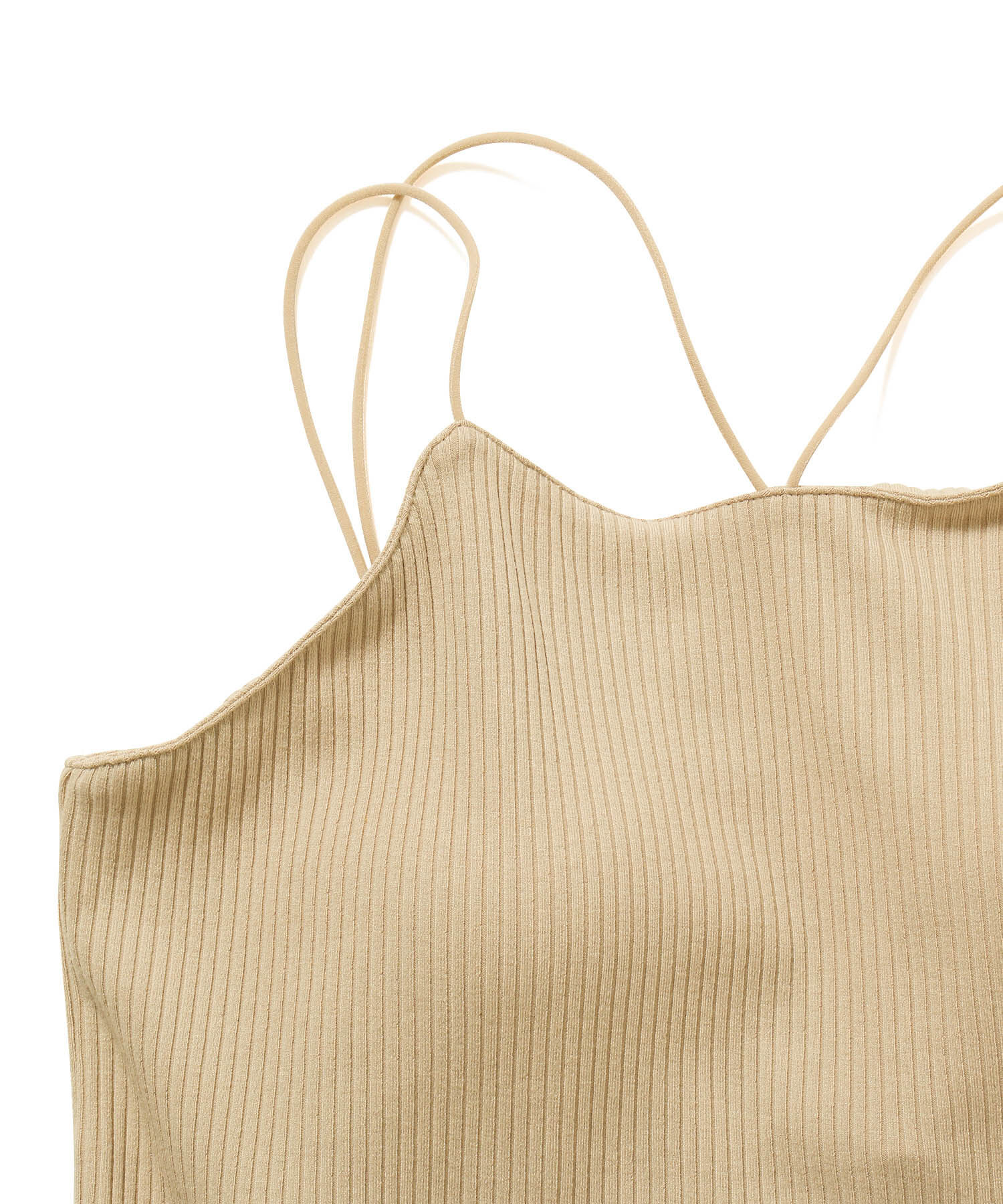 Rope&rsquo;Picnic「コード使いカップ付きリブキャミインナー」|キャミソール|