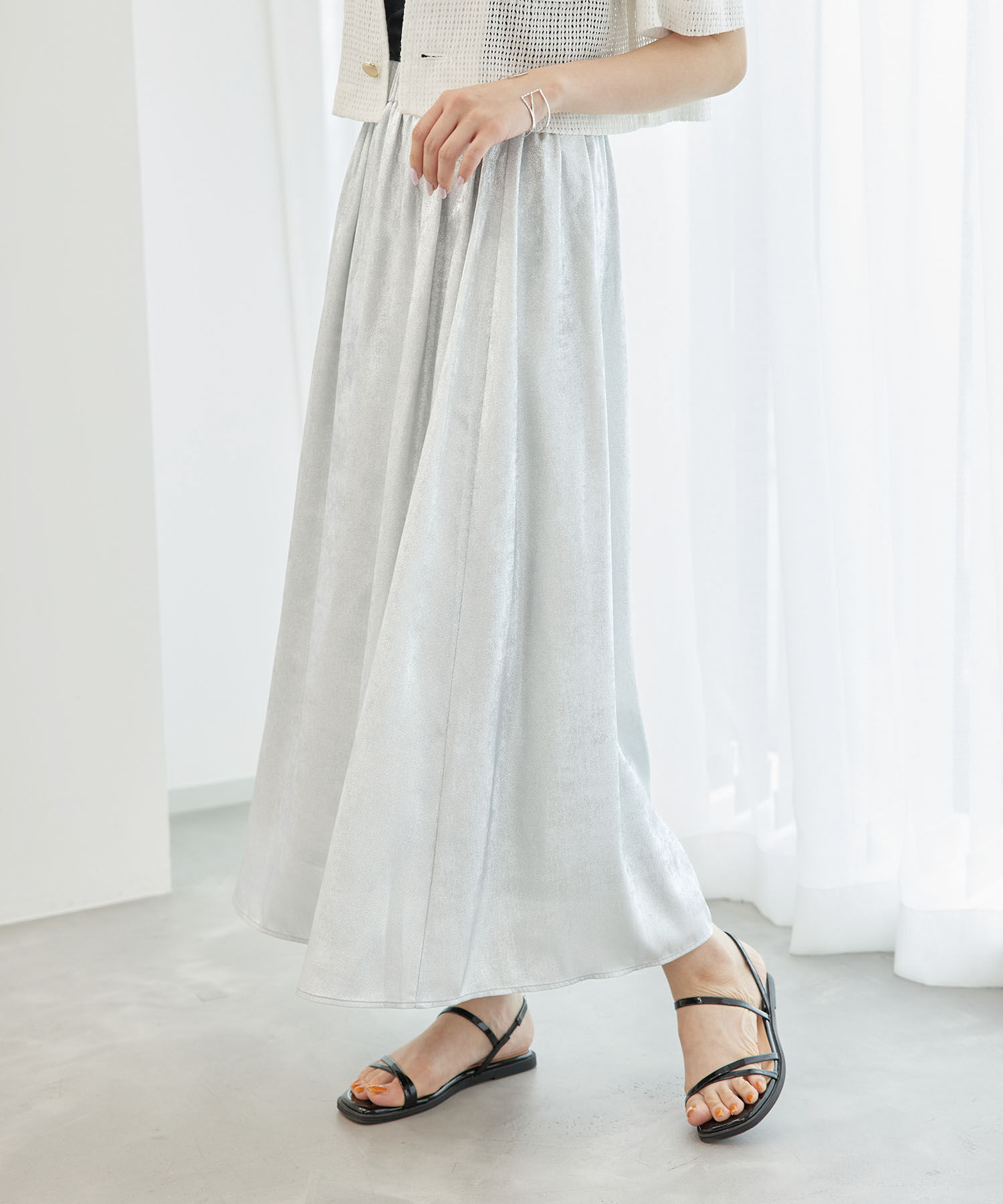 Rope&rsquo;Picnic「メタリックスカート」|スカート|