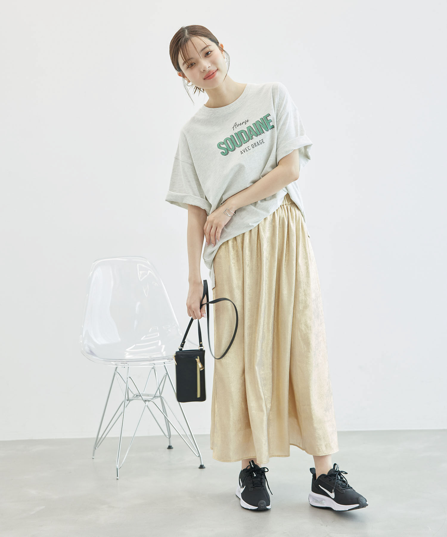 Rope&rsquo;Picnic「メタリックスカート」|スカート|