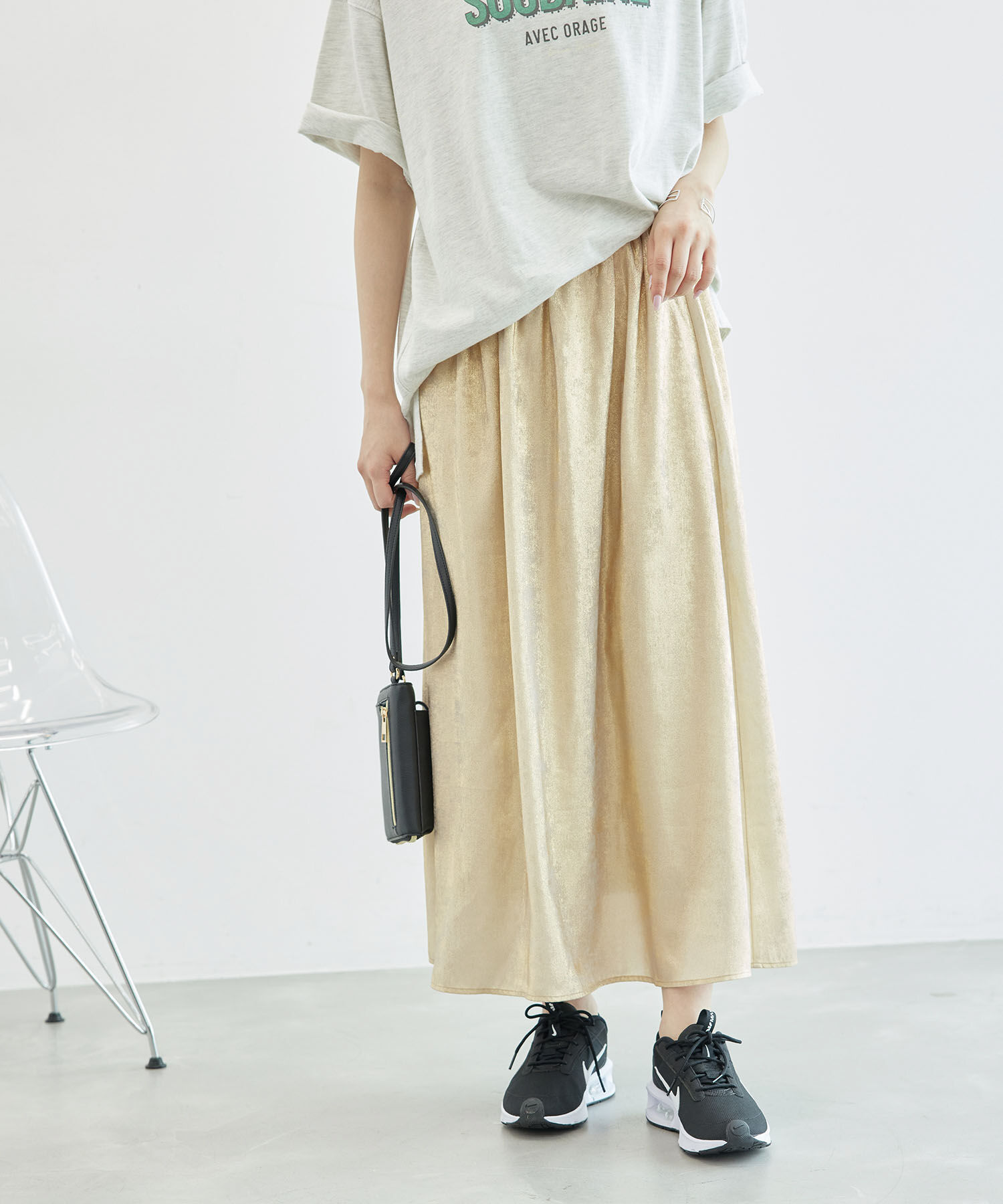 Rope&rsquo;Picnic「メタリックスカート」|スカート|