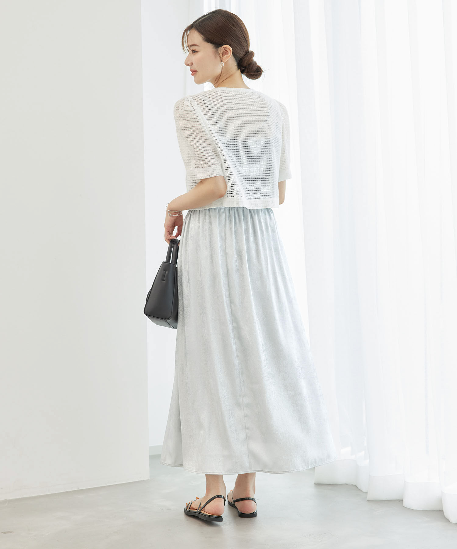 Rope&rsquo;Picnic「メタリックスカート」|スカート|