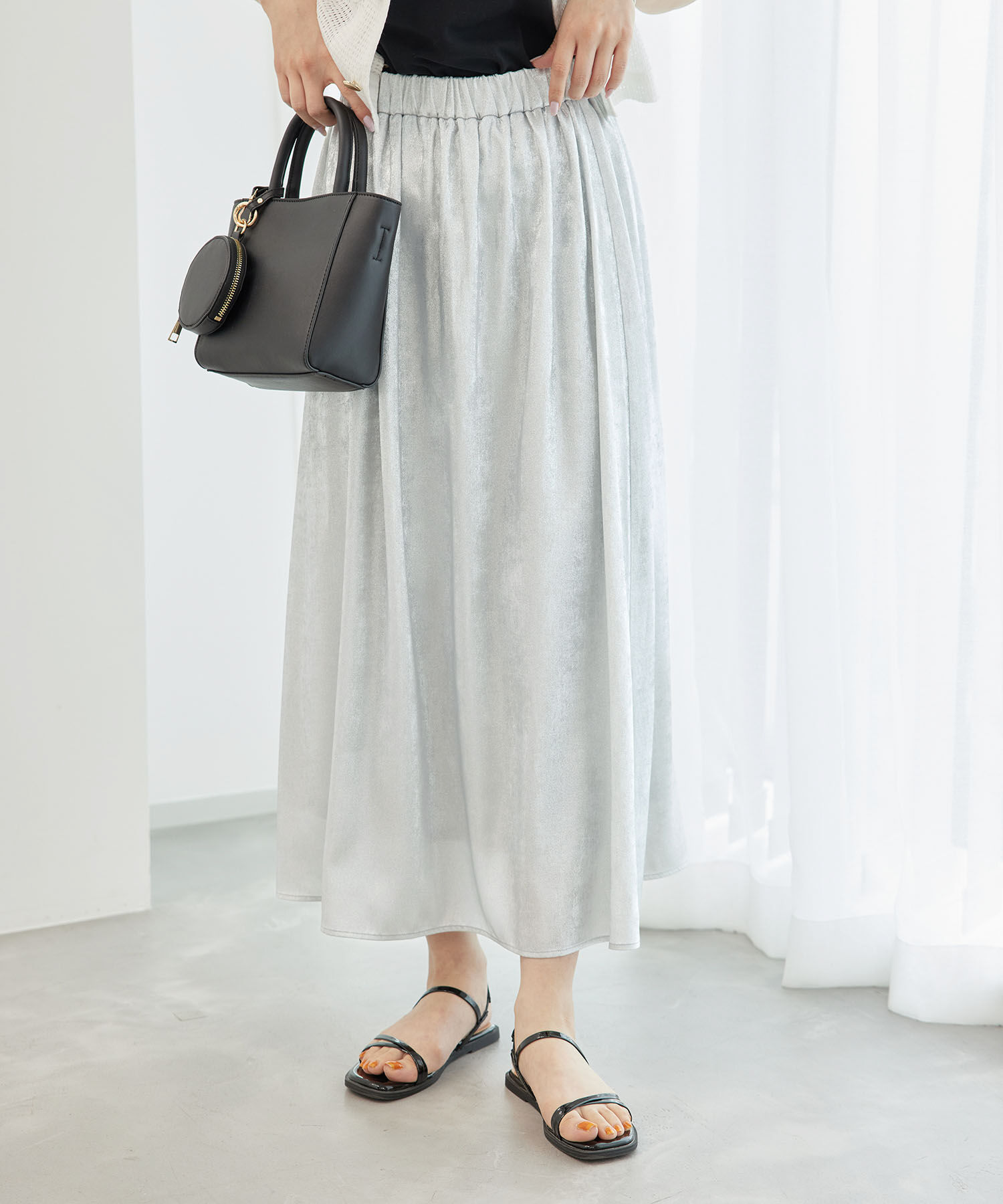 Rope&rsquo;Picnic「メタリックスカート」|スカート|