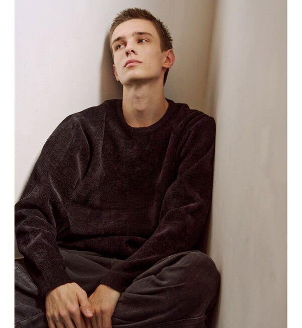 ADAM ET ROPE'「モールヤーン クルーネック ニットプルオーバー」|ニット・セーター|