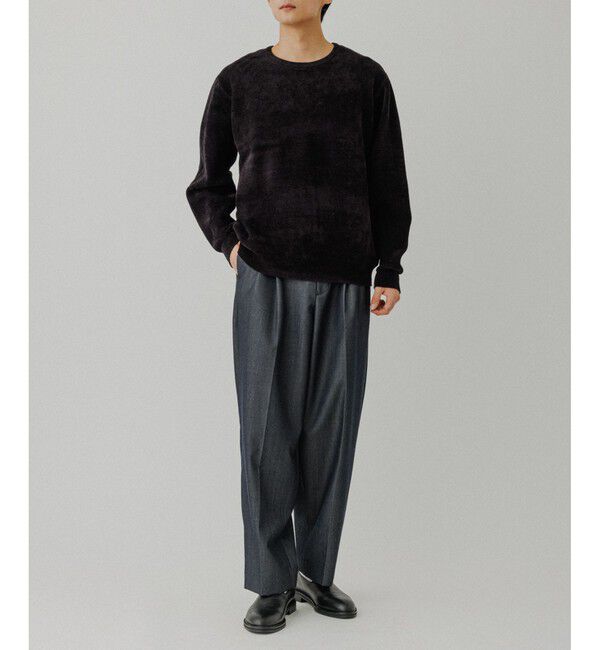 ADAM ET ROPE'「モールヤーン クルーネック ニットプルオーバー」|ニット・セーター|