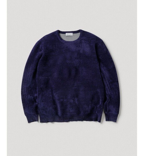 ADAM ET ROPE'「モールヤーン クルーネック ニットプルオーバー」|ニット・セーター|ネイビー系(41)
