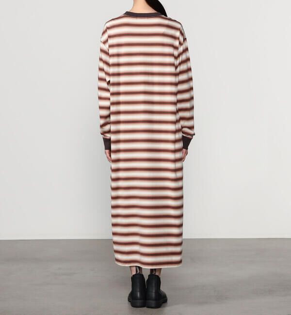 GYMPHLEX「Gymphlex | オンブレボーダー クルーネックワンピース WOMEN」|ワンピース|