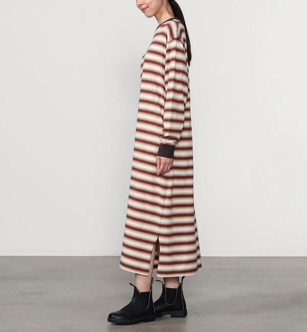 GYMPHLEX「Gymphlex | オンブレボーダー クルーネックワンピース WOMEN」|ワンピース|