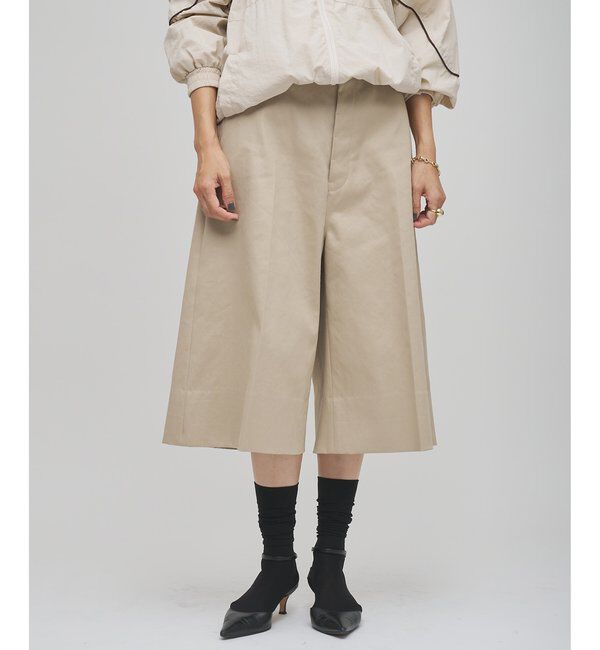  「ツイルバミューダパンツ」|チノ|ベージュ