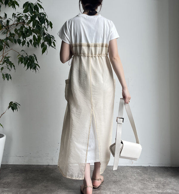  「【WEB限定】シアー切替ワンピース」|ワンピース|