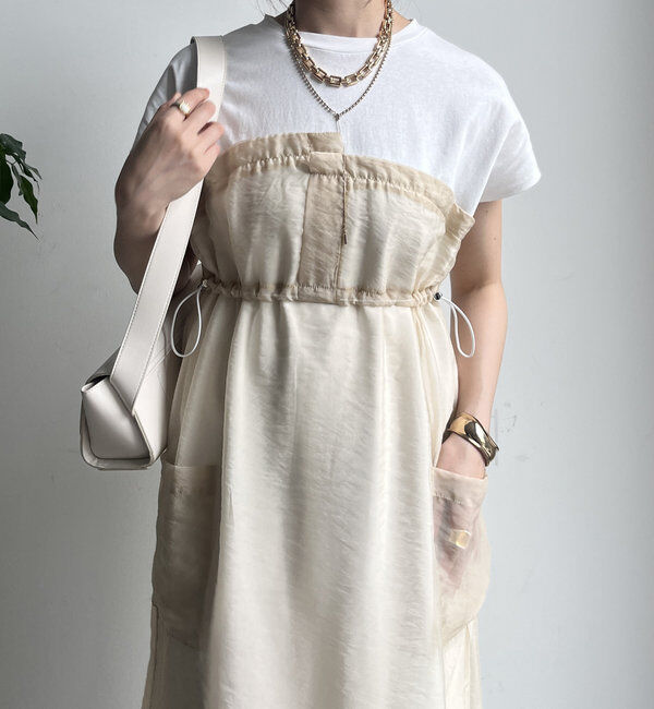  「【WEB限定】シアー切替ワンピース」|ワンピース|