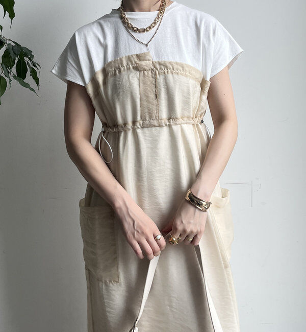  「【WEB限定】シアー切替ワンピース」|ワンピース|