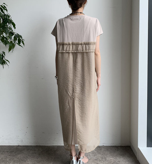  「【WEB限定】シアー切替ワンピース」|ワンピース|