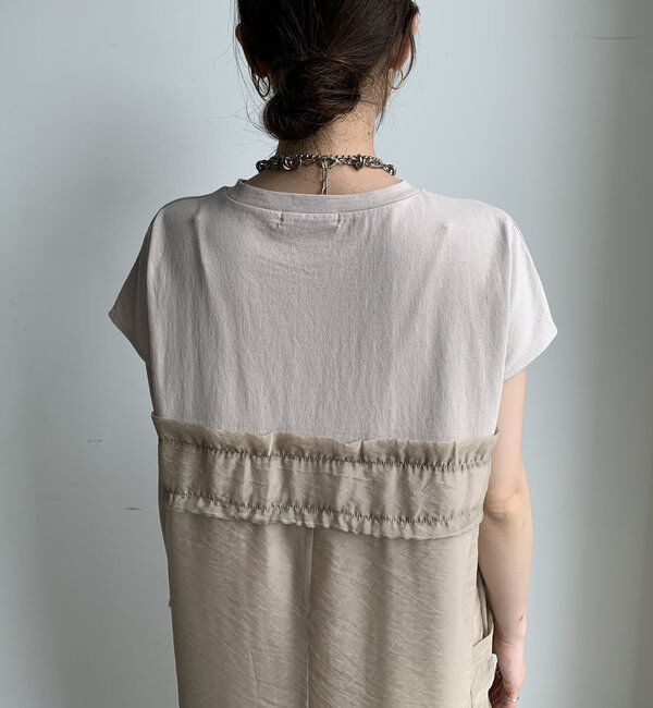  「【WEB限定】シアー切替ワンピース」|ワンピース|