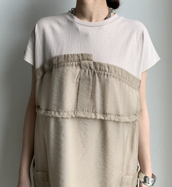  「【WEB限定】シアー切替ワンピース」|ワンピース|