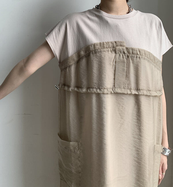  「【WEB限定】シアー切替ワンピース」|ワンピース|