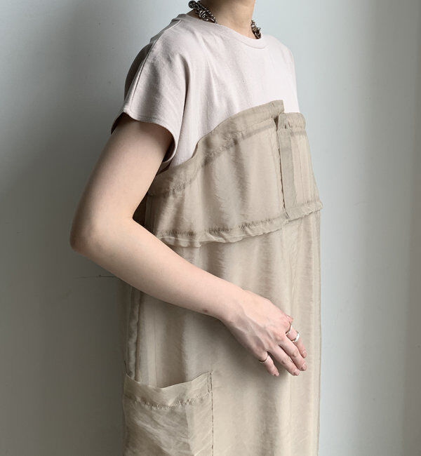  「【WEB限定】シアー切替ワンピース」|ワンピース|