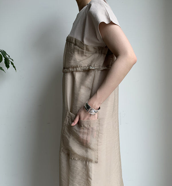  「【WEB限定】シアー切替ワンピース」|ワンピース|