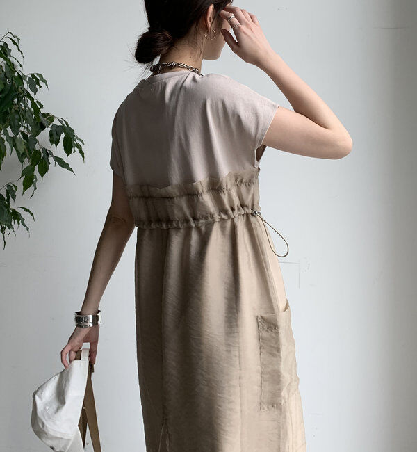  「【WEB限定】シアー切替ワンピース」|ワンピース|