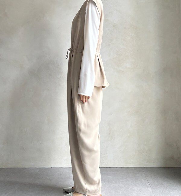  「【WEB限定/オケージョン対応】ペプラムオールインワン」|ワンピース|