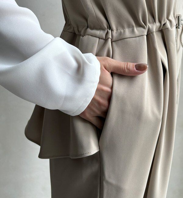  「【WEB限定/オケージョン対応】ペプラムオールインワン」|ワンピース|