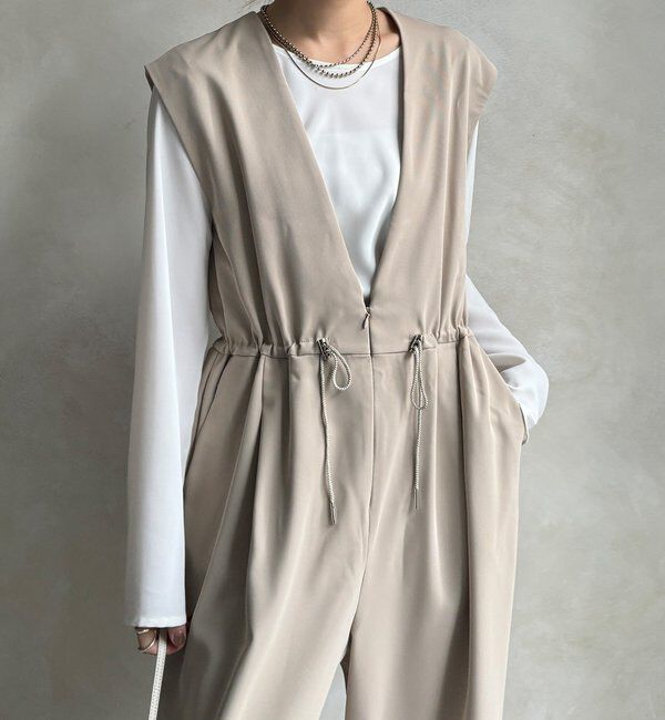  「【WEB限定/オケージョン対応】ペプラムオールインワン」|ワンピース|