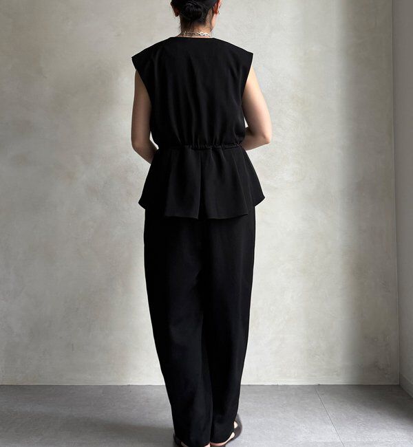  「【WEB限定/オケージョン対応】ペプラムオールインワン」|ワンピース|