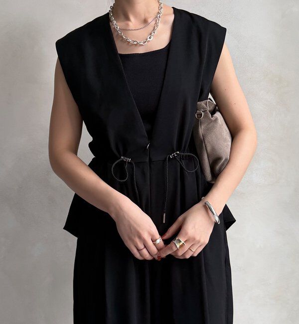  「【WEB限定/オケージョン対応】ペプラムオールインワン」|ワンピース|