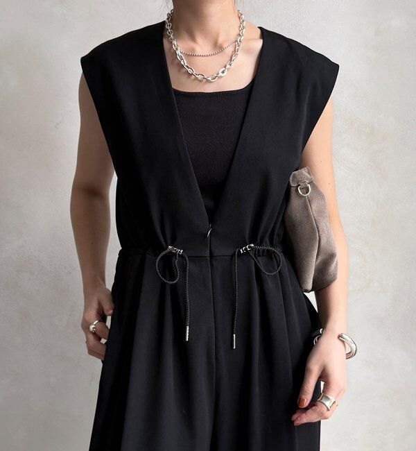  「【WEB限定/オケージョン対応】ペプラムオールインワン」|ワンピース|