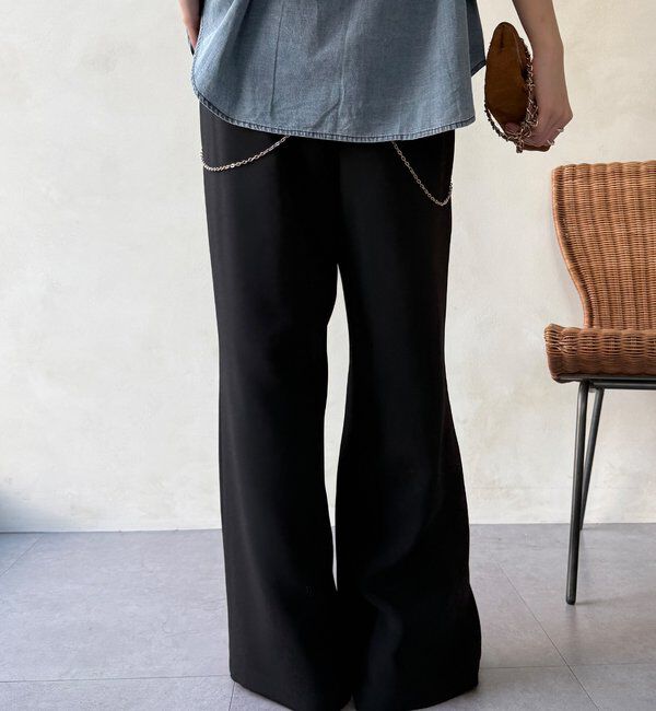  「【WEB限定/セットアップ対応】セミワイドフレアパンツ」|チノ|