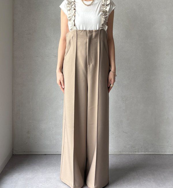  「【WEB限定】ドロストフリルサロペット」|チノ|