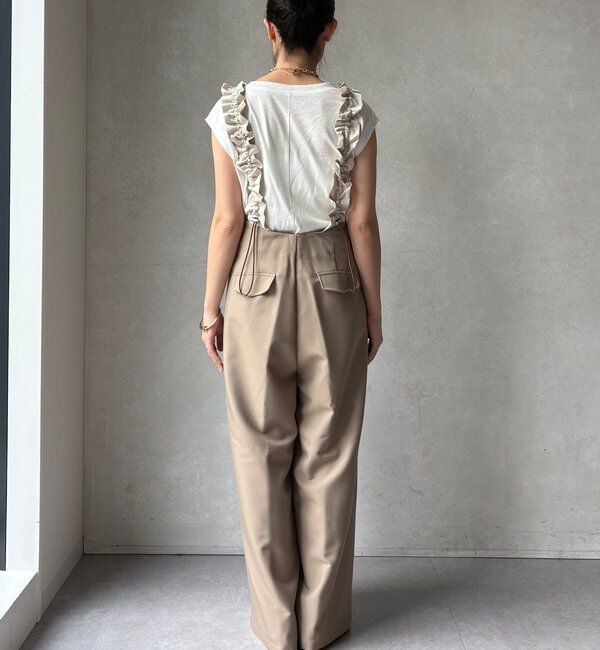  「【WEB限定】ドロストフリルサロペット」|チノ|